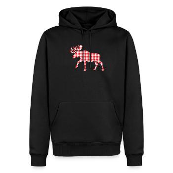 Buffalo Plaid Elch Matching Familie Weihnachten - Männer Premium Bio Hoodie - Schwarz - Vorne - Nico (187cm)
