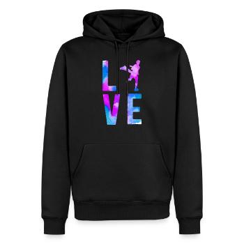 Running Runner Half Marathon - Men’s Premium Organic Hoodie - black - Front - Nico (187cm)
