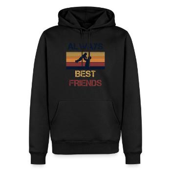 Always best friends - Männer Premium Bio Hoodie - Schwarz - Vorne - Nico (187cm)