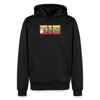 Dabbing Weihnachtsmann Freunde Xmas Pyjamas Dab - Männer Premium Bio Hoodie - Schwarz - Vorne - Nico (187cm)