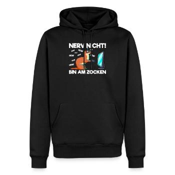 Nerve pas je suis au jeu Gaming Weasel - Sweat à capuche Premium bio Homme - noir - Devant - Nico (187cm)