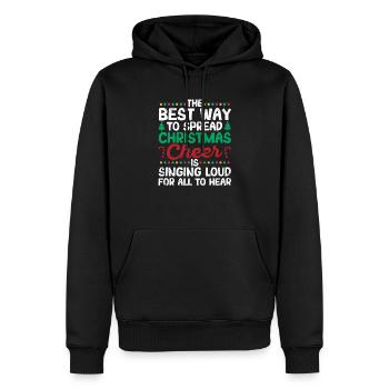 Die beste Art, Weihnachtsstimmung zu verbreiten - Männer Premium Bio Hoodie - Schwarz - Vorne - Nico (187cm)