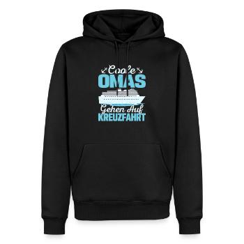 Coole Omas gehen auf Kreuzfahrt Schiff Großmutter - Männer Premium Bio Hoodie - Schwarz - Vorne - Nico (187cm)