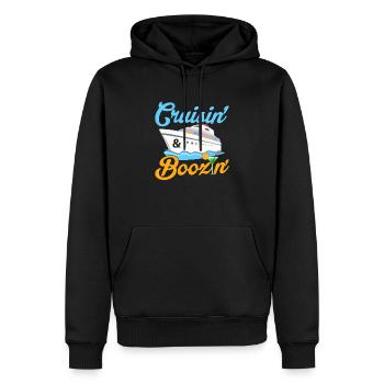 Cruisin'& Boozin Cruiser Croisière Croisière - Sweat à capuche Premium bio Homme - noir - Devant - Nico (187cm)