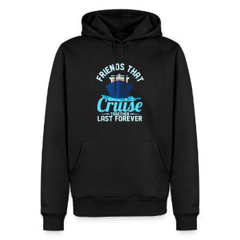 Amis qui naviguent ensemble last forever cruiser - Sweat à capuche Premium bio Homme - noir - Devant - Nico (187cm)