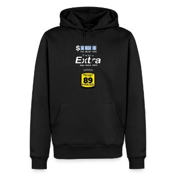 Ceci est ma chemise extra chère - Gas Pump Costum - Sweat à capuche Premium bio Homme - noir - Devant - Nico (187cm)