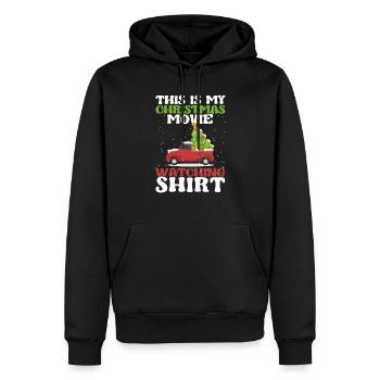 C’est mon film de Noël en regardant la luxure de la chemise - Sweat à capuche Premium bio Homme - noir - Devant - Nico (187cm)