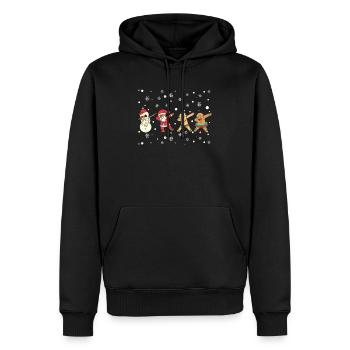 Tupfende Weihnachtsmann Freunde Crew Weihnachten - Männer Premium Bio Hoodie - Schwarz - Vorne - Nico (187cm)