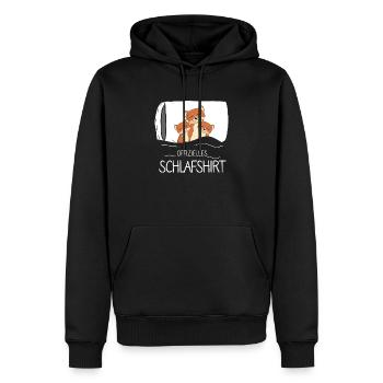Offizielles Schlafshirt Wiesel - Männer Premium Bio Hoodie - Schwarz - Vorne - Nico (187cm)