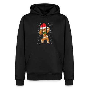 Dabbing Gingerbread Man Cookies Christmas Pjs - Men’s Premium Organic Hoodie - black - Front - Nico (187cm)