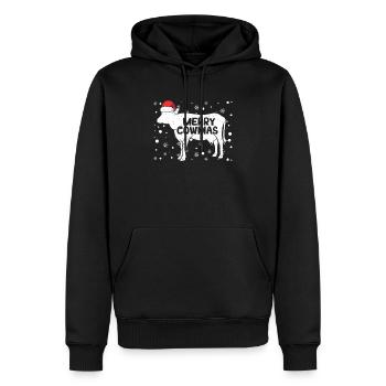 Merry Cowmas Lustige Kuh Weihnachten Pyjamas Weih - Männer Premium Bio Hoodie - Schwarz - Vorne - Nico (187cm)