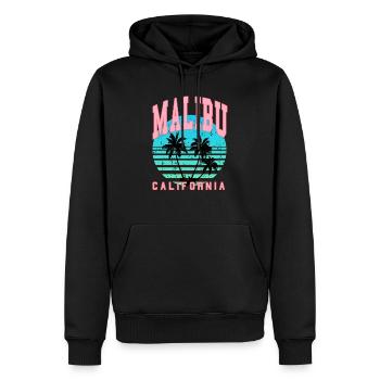 malibu palmen California - Männer Premium Bio Hoodie - Schwarz - Vorne - Nico (187cm)