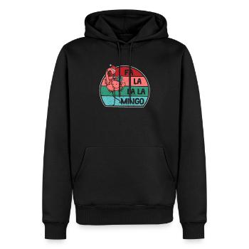 Fa La Mingo Drôle d’amoureux des flamants roses de Noël - Sweat à capuche Premium bio Homme - noir - Devant - Nico (187cm)