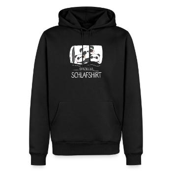 Offizielles Schlafshirt Panda - Männer Premium Bio Hoodie - Schwarz - Vorne - Nico (187cm)