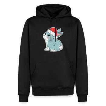 Mignon Père Noël Cap Noël PJ - Sweat à capuche Premium bio Homme - noir - Devant - Nico (187cm)