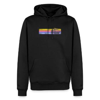 Croisière Vacances Rétro Vintage - Sweat à capuche Premium bio Homme - noir - Devant - Nico (187cm)