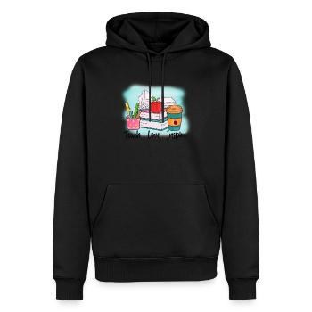 Enseignants Enseignants École Enseignants Personnel enseignant - Sweat à capuche Premium bio Homme - noir - Devant - Nico (187cm)