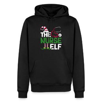 Drôle de groupe de pyjama familial assorti Noël - Sweat à capuche Premium bio Homme - noir - Devant - Nico (187cm)