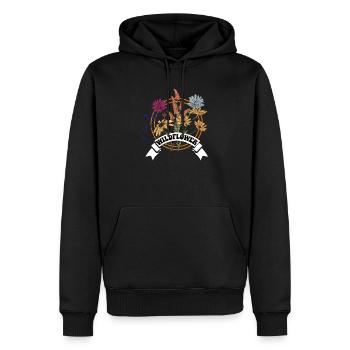 Belles fleurs sauvages Fleurs sauvages Bouquet Fleur - Sweat à capuche Premium bio Homme - noir - Devant - Nico (187cm)