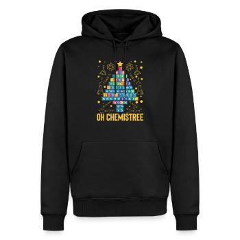 Oh Chemistree Science Arbre de Noël Chimie - Sweat à capuche Premium bio Homme - noir - Devant - Nico (187cm)