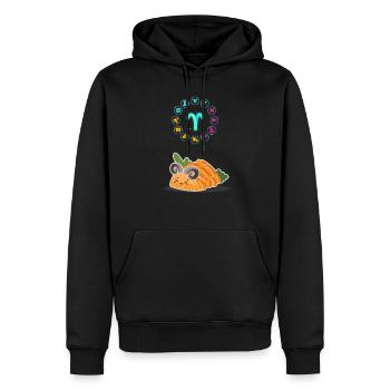 Sushi japonais Drôle Bélier Zodiac Sushi Lover Pun - Sweat à capuche Premium bio Homme - noir - Devant - Nico (187cm)
