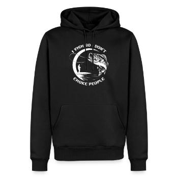 Fischer Fischen Angeln Angel Angler Fische Fisch - Männer Premium Bio Hoodie - Schwarz - Vorne - Nico (187cm)