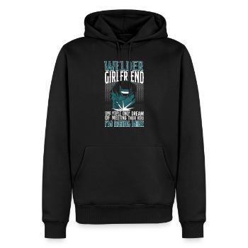 Welder Welding Vintage Welder - Männer Premium Bio Hoodie - Schwarz - Vorne - Nico (187cm)