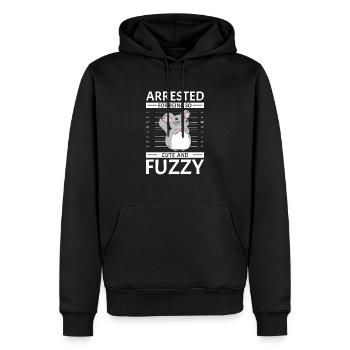 Verhaftet wegen Niedlichkeit und Unschärfe Design - Männer Premium Bio Hoodie - Schwarz - Vorne - Nico (187cm)