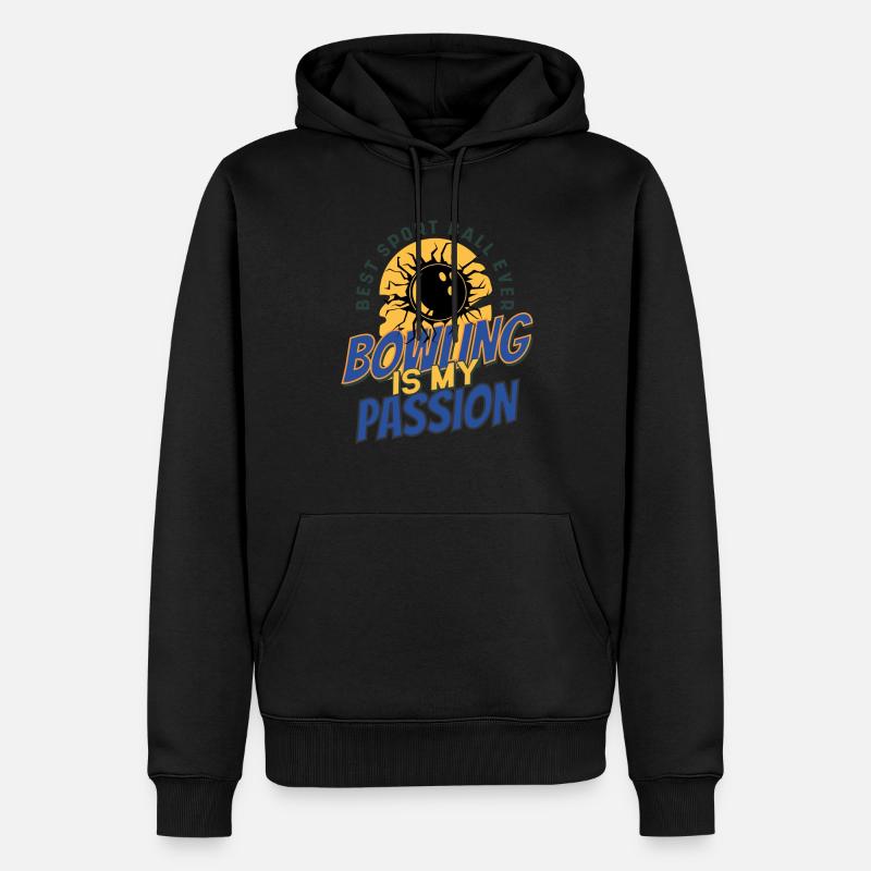 Bowling is my passion - Sweat à capuche Premium bio Homme - noir