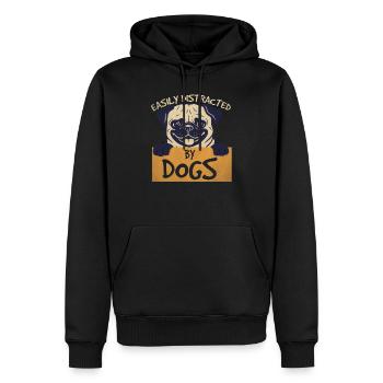 Süßes Mops Hund Möpse Mopshund Hunde Motiv süßer - Männer Premium Bio Hoodie - Schwarz - Vorne - Nico (187cm)