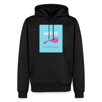 Mandoline - Music The Voice of the Soul - Männer Premium Bio Hoodie - Schwarz - Vorne - Nico (187cm)