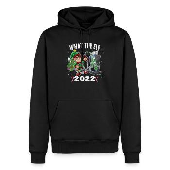 Ce que le Noël elfe avec le prix élevé de l’essence - Sweat à capuche Premium bio Homme - noir - Devant - Nico (187cm)