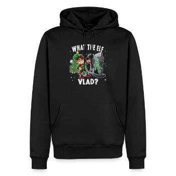 Lustige Elfe pumpen Gas Weihnachten lustig - Männer Premium Bio Hoodie - Schwarz - Vorne - Nico (187cm)