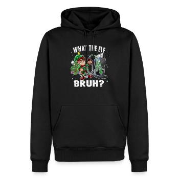 Ce que l’Elf Bruh High Gas Price Noël 2022 - Sweat à capuche Premium bio Homme - noir - Devant - Nico (187cm)