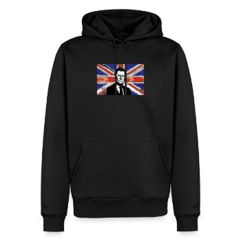 Famille royale britannique Le roi Charles III vive Th - Sweat à capuche Premium bio Homme - noir - Devant - Nico (187cm)