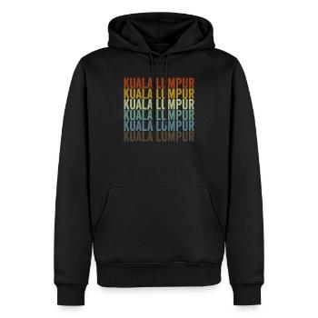 Kuala Lumpur Malaysia Retro Vintage - Men’s Premium Organic Hoodie - black - Front - Nico (187cm)