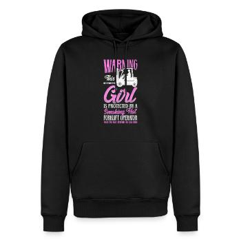 Certified Forklift Truck Operator - Men’s Premium Organic Hoodie - black - Front - Nico (187cm)