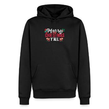 Drôle de Noël PJs Pyjama de Vacances Joyeux Noël - Sweat à capuche Premium bio Homme - noir - Devant - Nico (187cm)