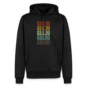 Gulou Chine Rétro Vintage - Sweat à capuche Premium bio Homme - noir - Devant - Nico (187cm)