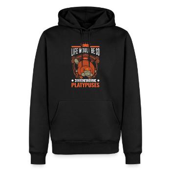 Ornithorynque Cadeau Ornithorynque - Sweat à capuche Premium bio Homme - noir - Devant - Nico (187cm)