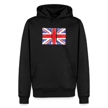 Großbritannien, britische Flagge, Flagge des Vereinigten Königreichs, - Männer Premium Bio Hoodie - Schwarz - Vorne - Nico (187cm)