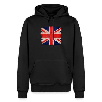 Großbritannien, britische Flagge, Flagge des Vereinigten Königreichs, - Männer Premium Bio Hoodie - Schwarz - Vorne - Nico (187cm)