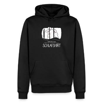 Offizielles Schlafshirt Hase - Männer Premium Bio Hoodie - Schwarz - Vorne - Nico (187cm)