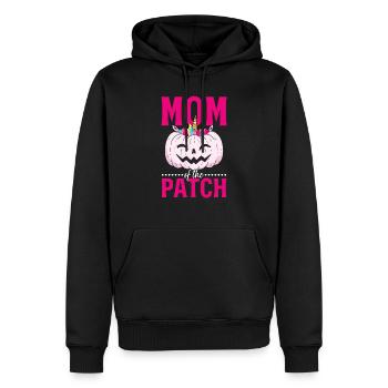 Halloween Mom of the Patch - Halloween Pumpkin Mam - Men’s Premium Organic Hoodie - black - Front - Nico (187cm)