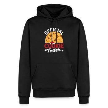 Équipe de boulangerie de Noël Pyjama Officiel - Sweat à capuche Premium bio Homme - noir - Devant - Nico (187cm)