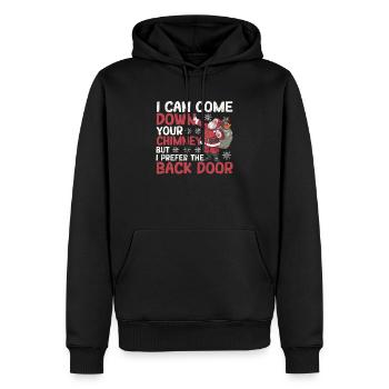 Ich kann durch den Schornstein kommen Schmutziger - Männer Premium Bio Hoodie - Schwarz - Vorne - Nico (187cm)