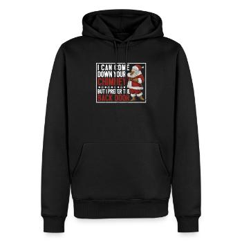 Dirty Santa Claus Witze Xmas PJ Ich kann durch - Männer Premium Bio Hoodie - Schwarz - Vorne - Nico (187cm)