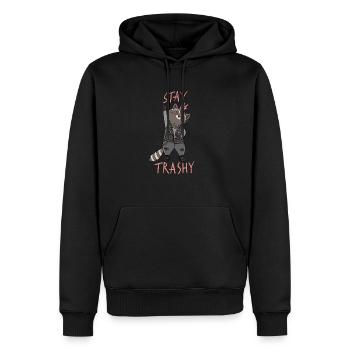 Stay Trashy Design for a Fun Punk - Men’s Premium Organic Hoodie - black - Front - Nico (187cm)