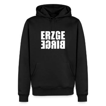 Erzgebirge meine Heimat - Männer Premium Bio Hoodie - Schwarz - Vorne - Nico (187cm)