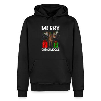 Weihnachten Elch Liebhaber lustig Xmas Rentier - Männer Premium Bio Hoodie - Schwarz - Vorne - Nico (187cm)
